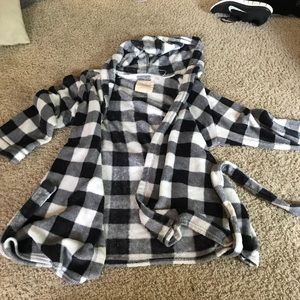 Xhilaration checkered hooded robe